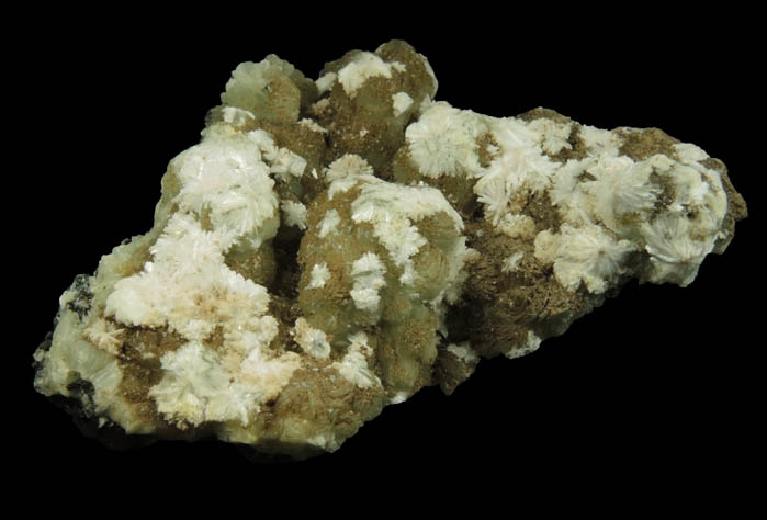 Natrolite and Stilpnomelane over Prehnite from Millington Quarry, Bernards Township, Somerset County, New Jersey