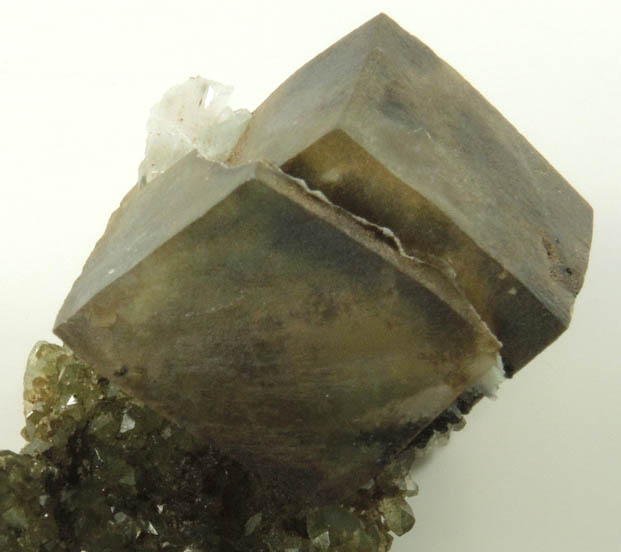 Calcite on Apophyllite with Chlorite from Millington Quarry, Bernards Township, Somerset County, New Jersey