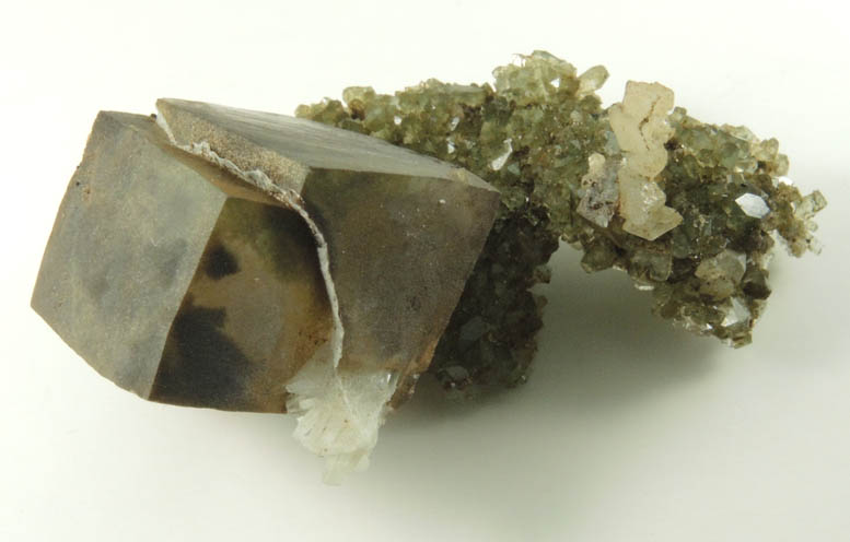 Calcite on Apophyllite with Chlorite from Millington Quarry, Bernards Township, Somerset County, New Jersey