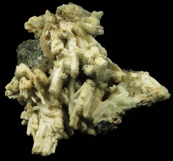 Natrolite with Apophyllite overgrowth on Calcite from Millington Quarry, Bernards Township, Somerset County, New Jersey