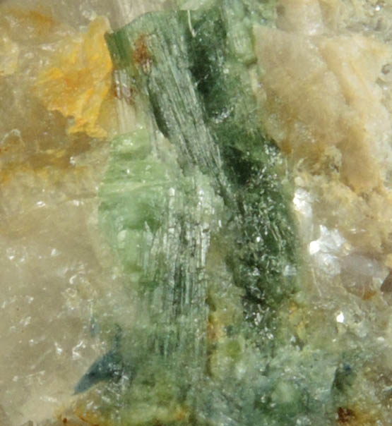 Elbaite Tourmaline in Quartz from Mount Mica, Paris, Oxford County, Maine