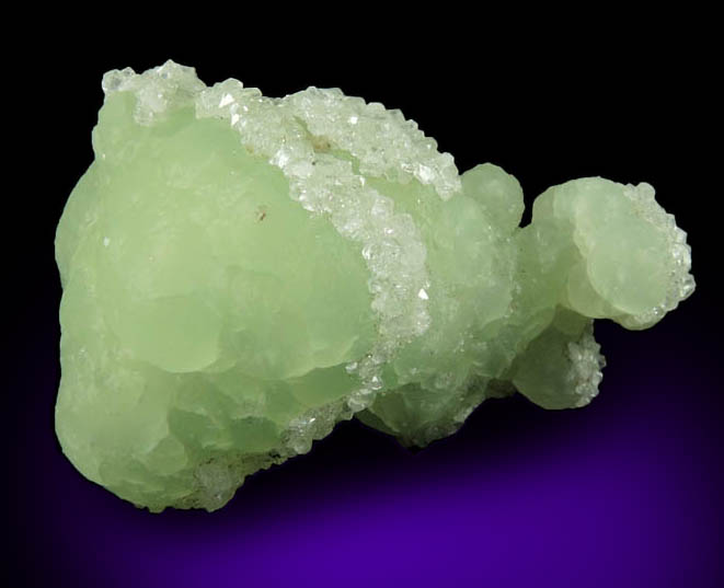 Apophyllite on Prehnite from Millington Quarry, Bernards Township, Somerset County, New Jersey