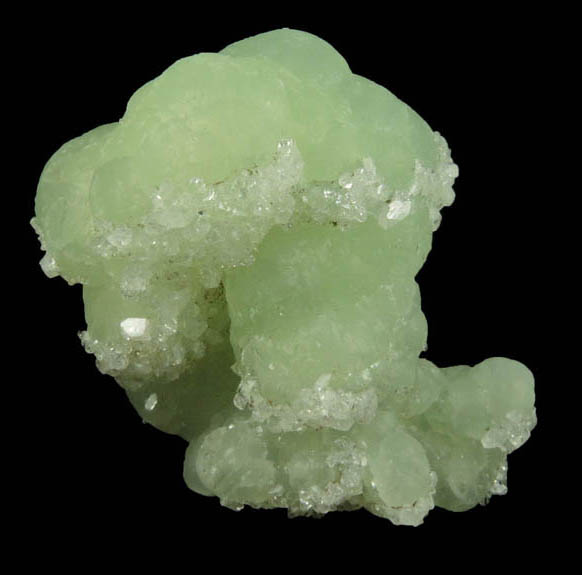 Apophyllite on Prehnite from Millington Quarry, Bernards Township, Somerset County, New Jersey