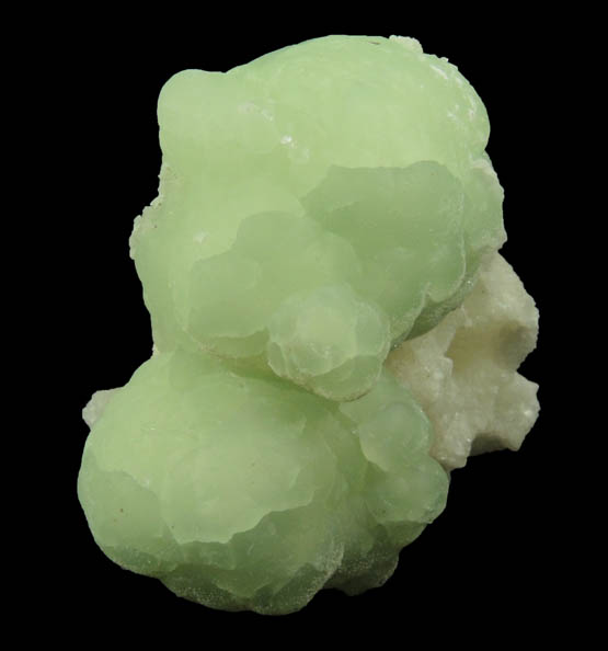 Prehnite on Datolite with pseudomorphic molds after Calcite from Millington Quarry, Bernards Township, Somerset County, New Jersey