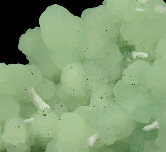 Prehnite pseudomorphs after Anhydrite with Laumontite from Upper New Street Quarry, Paterson, Passaic County, New Jersey
