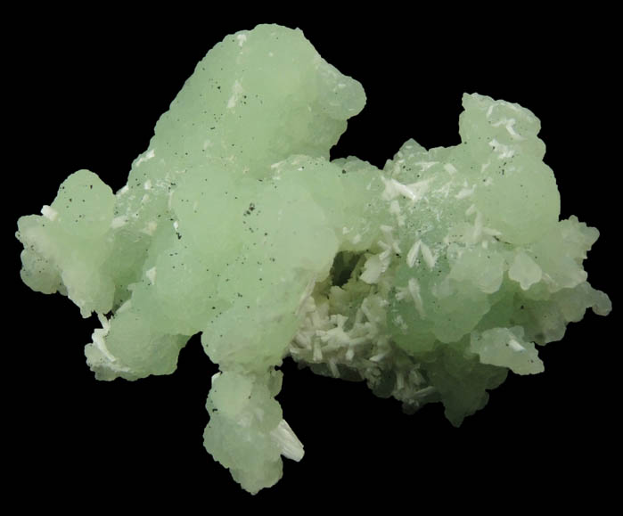 Prehnite pseudomorphs after Anhydrite with Laumontite from Upper New Street Quarry, Paterson, Passaic County, New Jersey