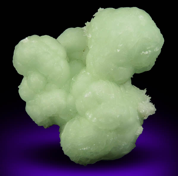 Prehnite (floater formation) with minor Calcite from Millington Quarry, Bernards Township, Somerset County, New Jersey