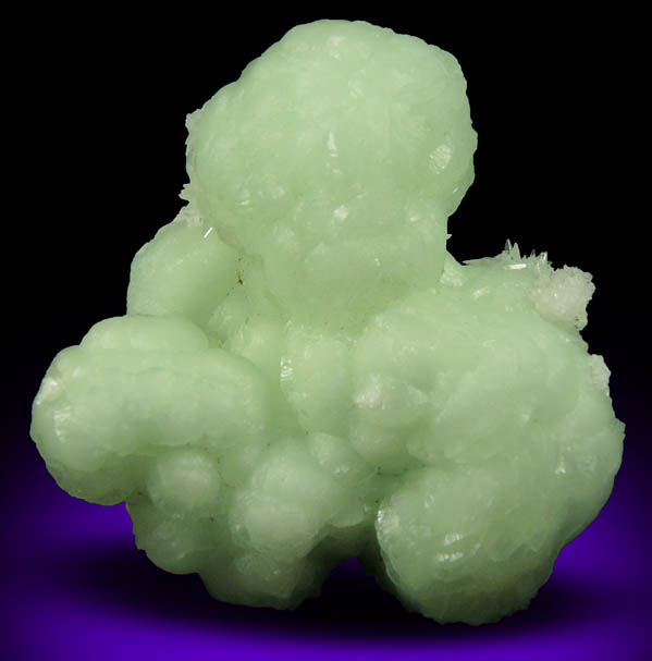 Prehnite (floater formation) with minor Calcite from Millington Quarry, Bernards Township, Somerset County, New Jersey