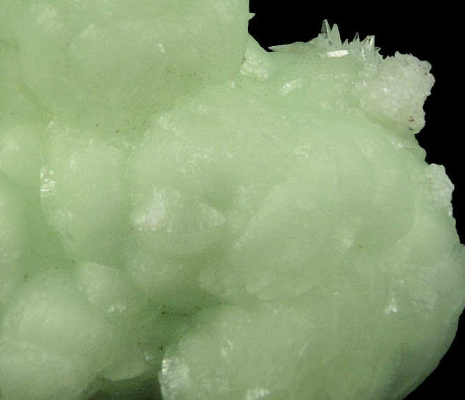 Prehnite (floater formation) with minor Calcite from Millington Quarry, Bernards Township, Somerset County, New Jersey