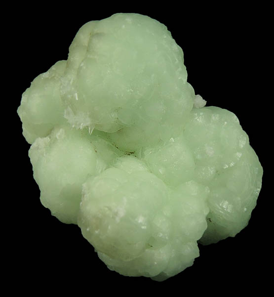 Prehnite (floater formation) with minor Calcite from Millington Quarry, Bernards Township, Somerset County, New Jersey