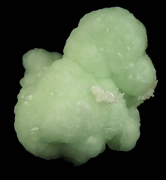 Prehnite (floater formation) with minor Calcite from Millington Quarry, Bernards Township, Somerset County, New Jersey