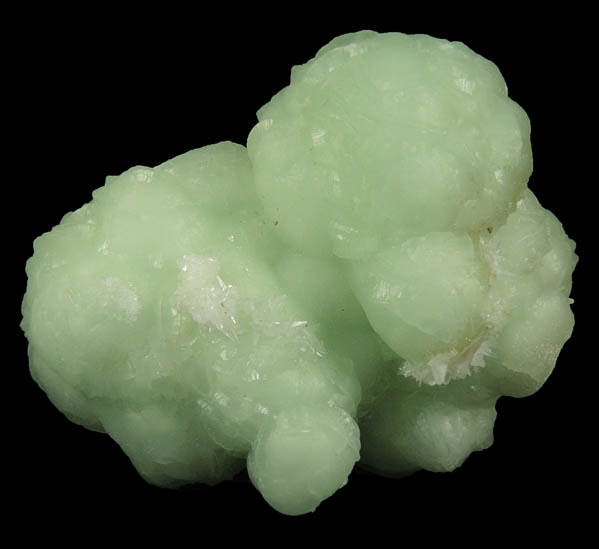 Prehnite (floater formation) with minor Calcite from Millington Quarry, Bernards Township, Somerset County, New Jersey