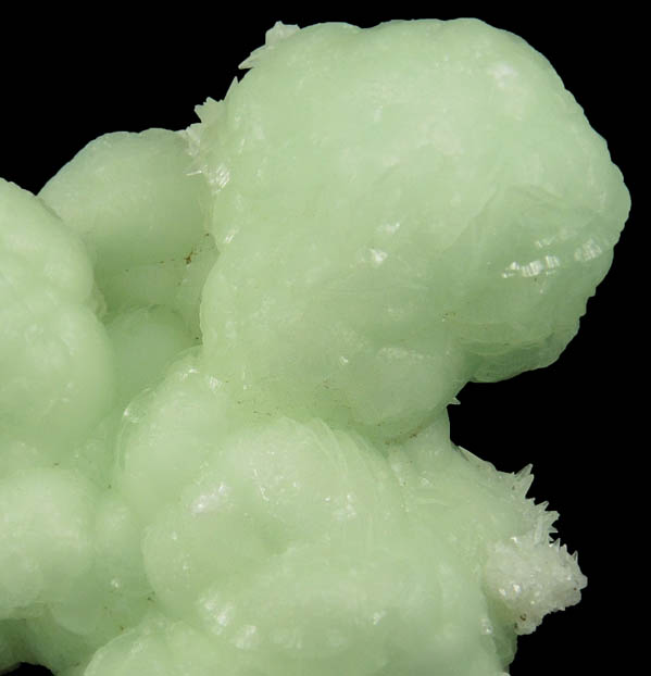 Prehnite (floater formation) with minor Calcite from Millington Quarry, Bernards Township, Somerset County, New Jersey