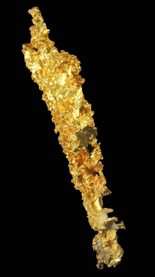 Gold (naturally crystallized native gold) from Harvard Mine, Jamestown District, Tuolumne County, California