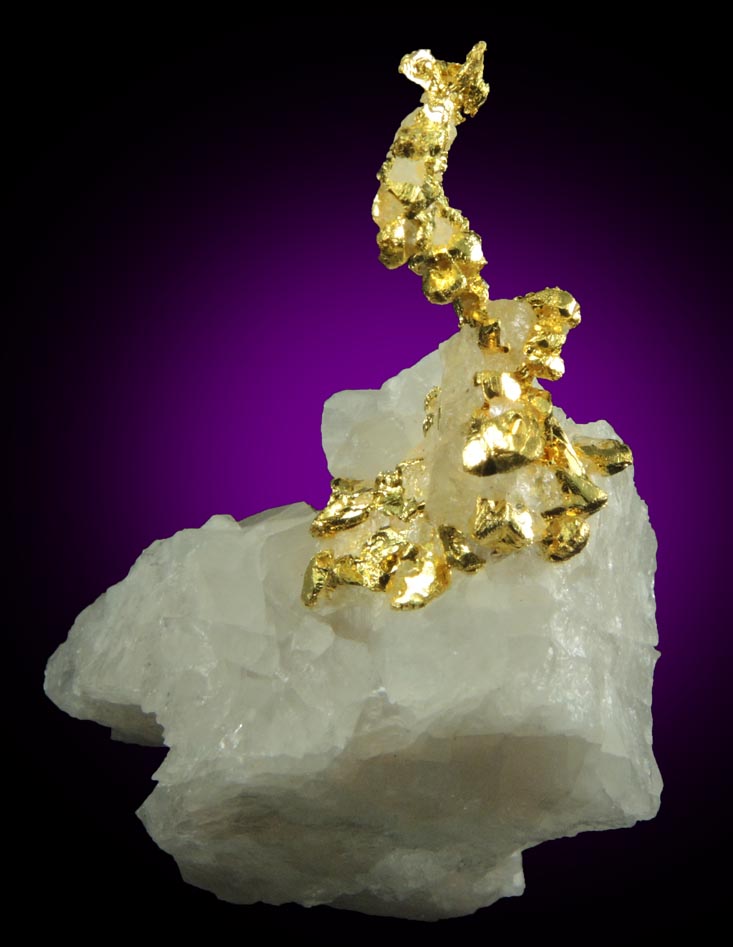 Gold in Quartz (naturally crystallized native gold) from Eagle's Nest Mine, Michigan Bluff District, Placer County, California