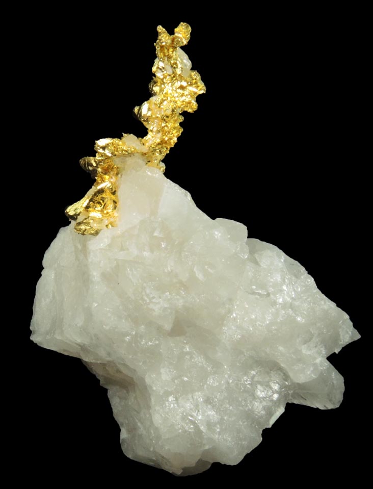 Gold in Quartz (naturally crystallized native gold) from Eagle's Nest Mine, Michigan Bluff District, Placer County, California