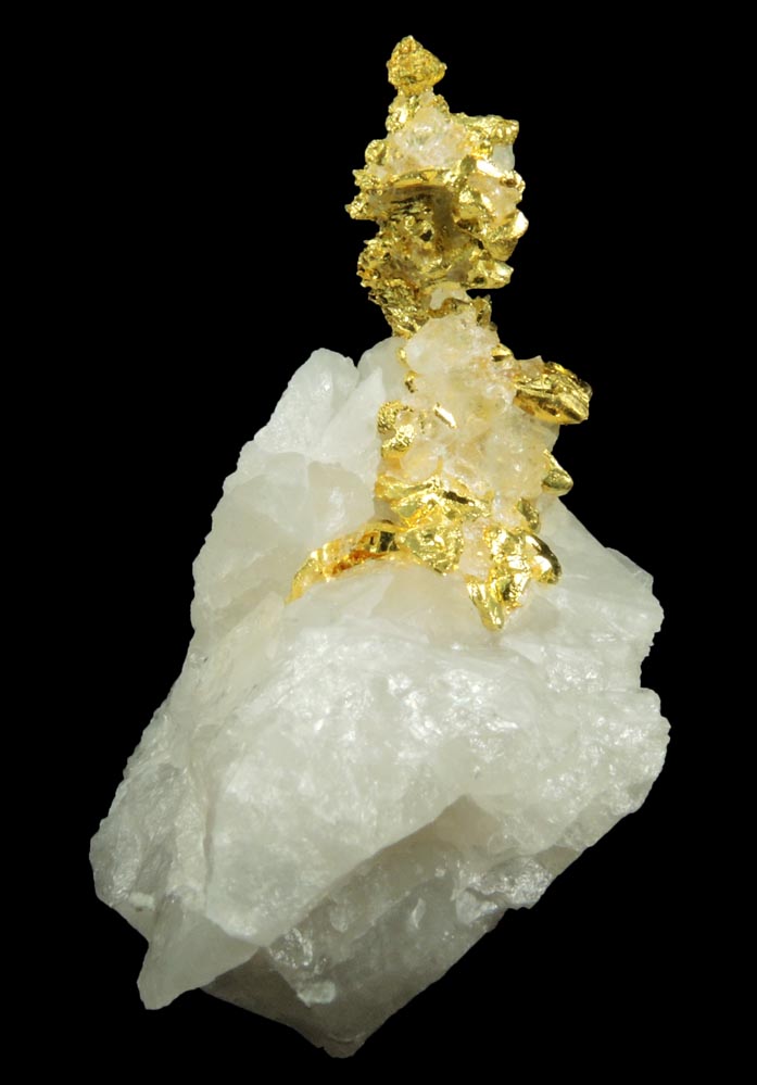 Gold in Quartz (naturally crystallized native gold) from Eagle's Nest Mine, Michigan Bluff District, Placer County, California