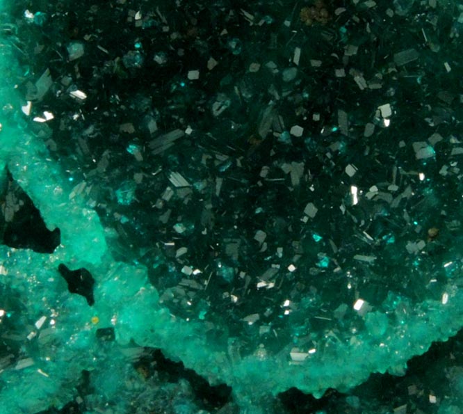 Dioptase pseudomorph after Shattuckite(?) from Mindouli, Pool Department, Republic of Congo