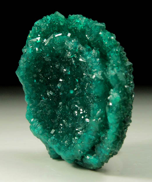 Dioptase pseudomorph after (Shattuckite?) from Mindouli, Pool Department, Republic of Congo