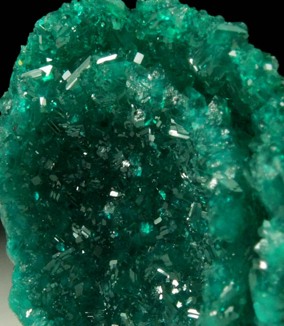 Dioptase pseudomorph after (Shattuckite?) from Mindouli, Pool Department, Republic of Congo
