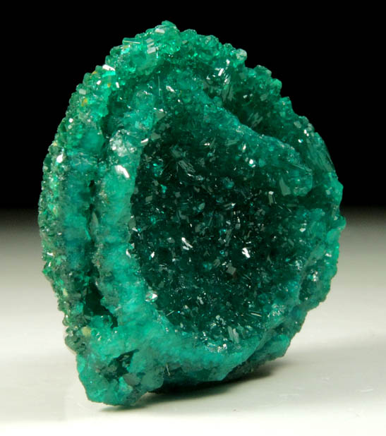 Dioptase pseudomorph after (Shattuckite?) from Mindouli, Pool Department, Republic of Congo