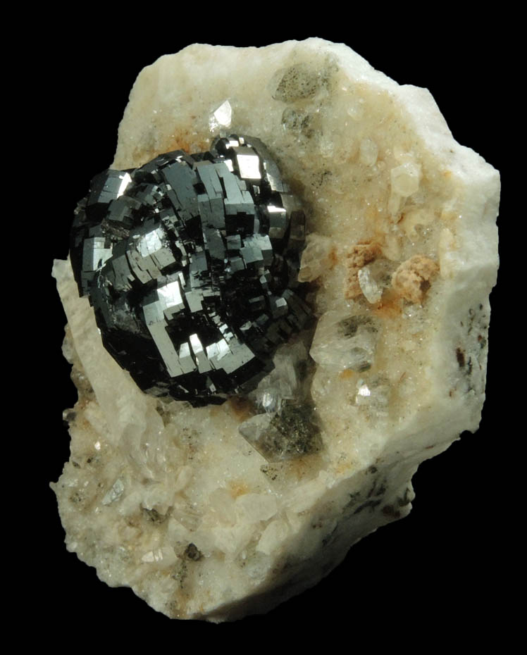 Ilmenite with minor Rutile on Quartz from Tormiq area, northwest of Skardu, Haramosh Mountains, Baltistan, Gilgit-Baltistan, Pakistan