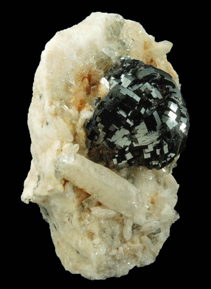 Ilmenite with minor Rutile on Quartz from Tormiq area, northwest of Skardu, Haramosh Mountains, Baltistan, Gilgit-Baltistan, Pakistan