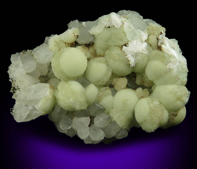 Prehnite, Laumontite, Calcite from Upper New Street Quarry, Paterson, Passaic County, New Jersey