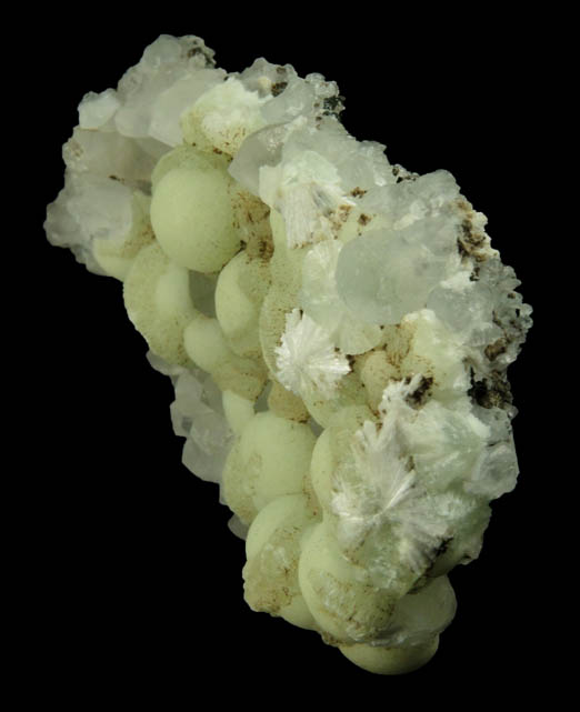 Prehnite, Laumontite, Calcite from Upper New Street Quarry, Paterson, Passaic County, New Jersey