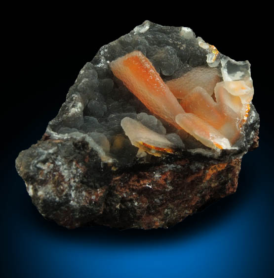 Wulfenite with Hemimorphite coating from Finch Mine, north of Hayden, Banner District, Gila County, Arizona