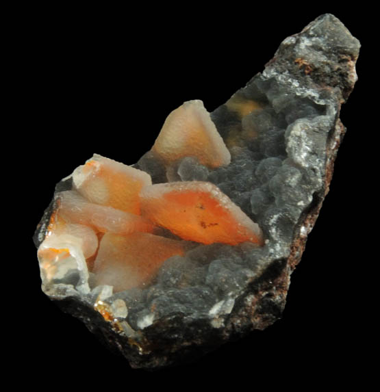 Wulfenite with Hemimorphite coating from Finch Mine, north of Hayden, Banner District, Gila County, Arizona