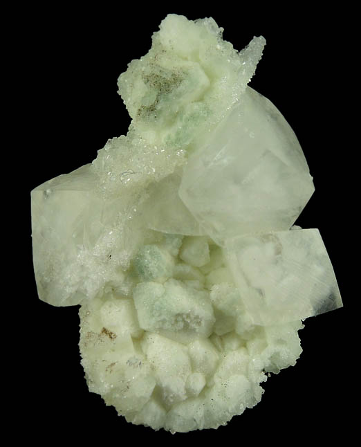 Calcite, Apophyllite, Prehnite, Datolite pseudomorphs after Quartz from Millington Quarry, Bernards Township, Somerset County, New Jersey