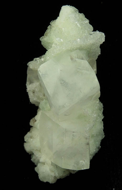 Calcite, Apophyllite, Prehnite, Datolite pseudomorphs after Quartz from Millington Quarry, Bernards Township, Somerset County, New Jersey