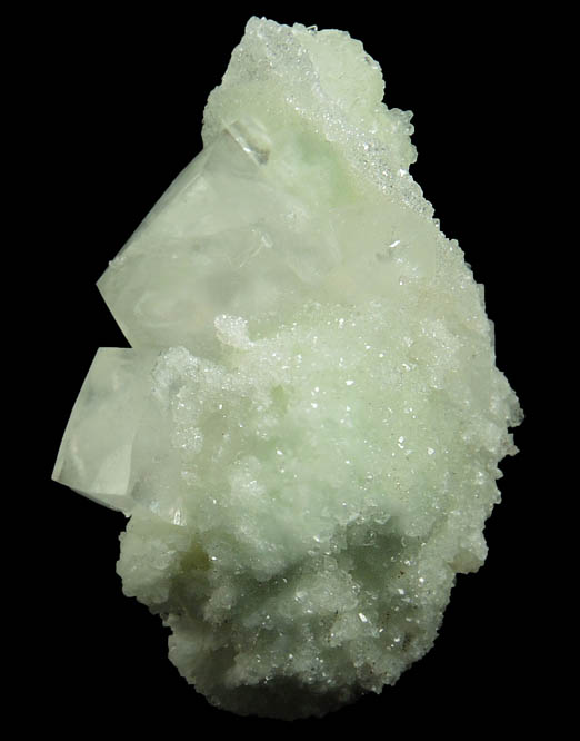 Calcite, Apophyllite, Prehnite, Datolite pseudomorphs after Quartz from Millington Quarry, Bernards Township, Somerset County, New Jersey