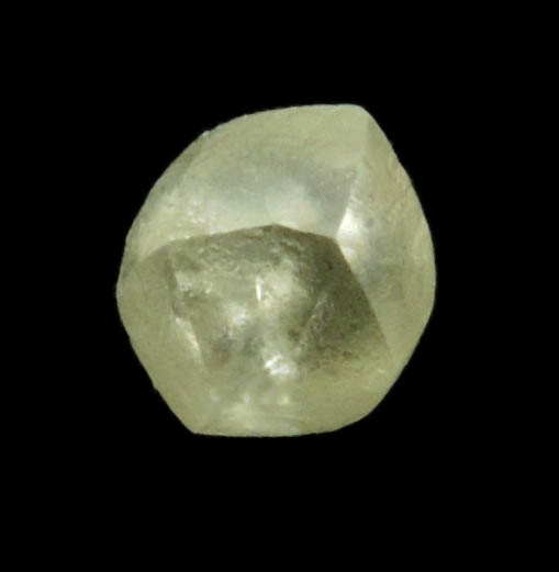 Diamond (0.54 carat yellow dodecahedral rough diamond) from Northern Cape Province, South Africa
