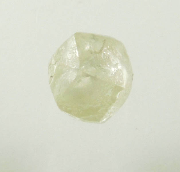 Diamond (0.54 carat yellow dodecahedral rough diamond) from Northern Cape Province, South Africa