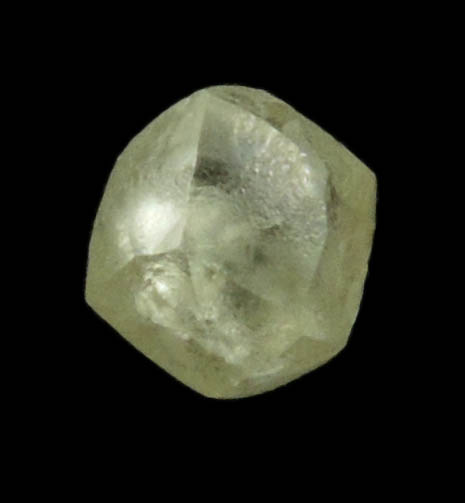 Diamond (0.54 carat yellow dodecahedral rough diamond) from Northern Cape Province, South Africa