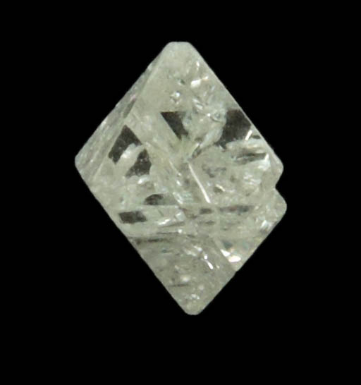 Diamond (0.40 carat colorless octahedral rough diamond) from Northern Cape Province, South Africa