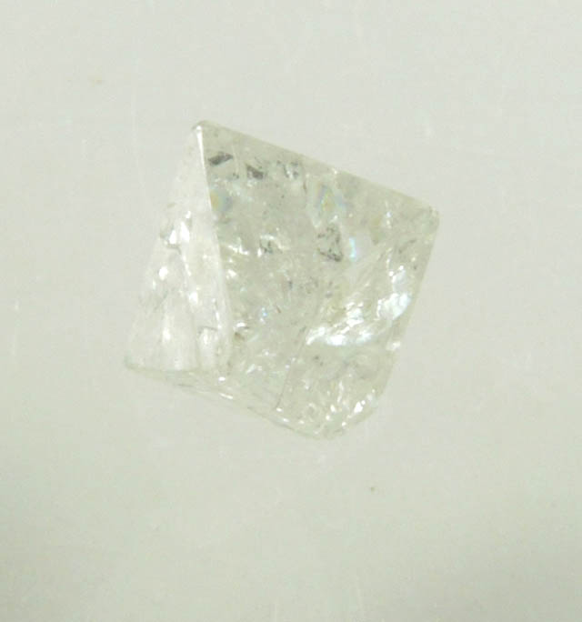 Diamond (0.40 carat colorless octahedral rough diamond) from Northern Cape Province, South Africa