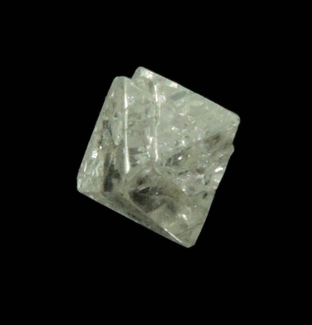 Diamond (0.40 carat colorless octahedral rough diamond) from Northern Cape Province, South Africa