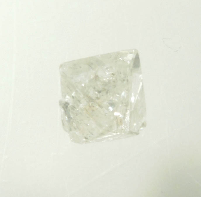 Diamond (0.46 carat colorless octahedral rough diamond) from Northern Cape Province, South Africa