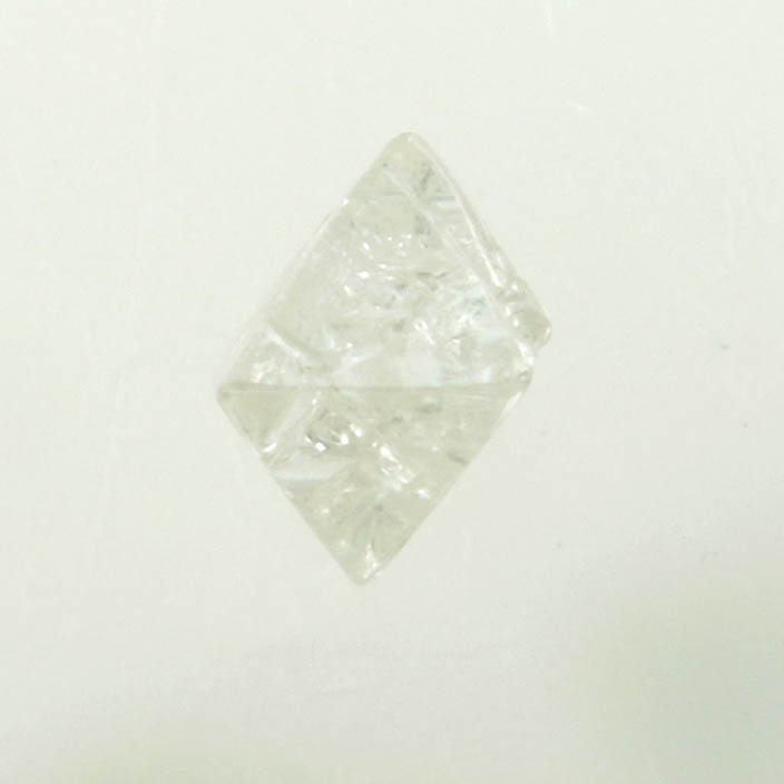 Diamond (0.46 carat colorless octahedral rough diamond) from Northern Cape Province, South Africa