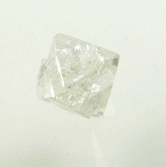 Diamond (0.46 carat colorless octahedral rough diamond) from Northern Cape Province, South Africa