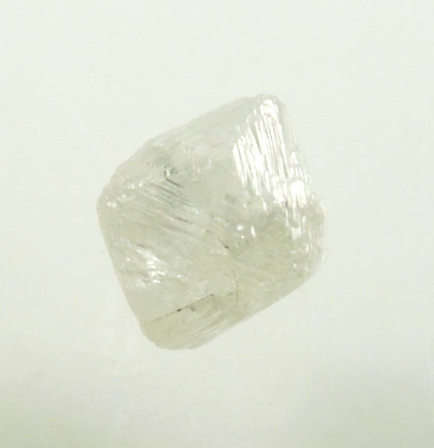 Diamond (0.71 carat pale-yellow octahedral rough diamond) from Northern Cape Province, South Africa