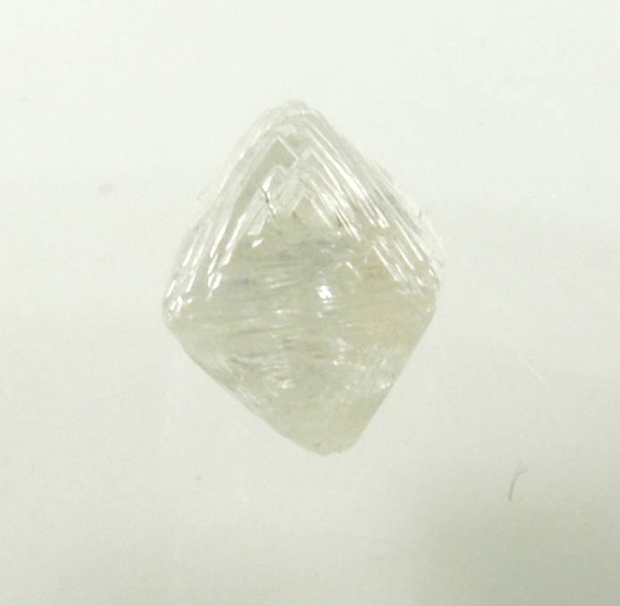Diamond (0.71 carat pale-yellow octahedral rough diamond) from Northern Cape Province, South Africa