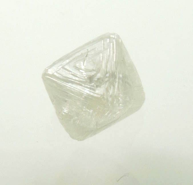 Diamond (0.71 carat pale-yellow octahedral rough diamond) from Northern Cape Province, South Africa