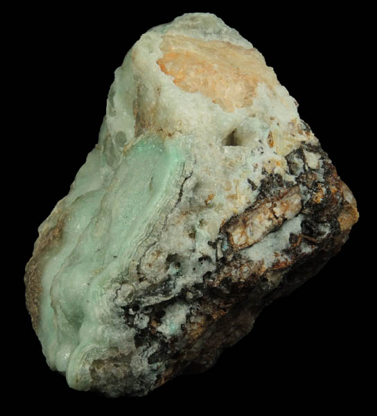 Smithsonite from North edge of White Sands Missile Range near Blanchard Mine, Hansonburg District, 8.5 km south of Bingham, Socorro County, New Mexico
