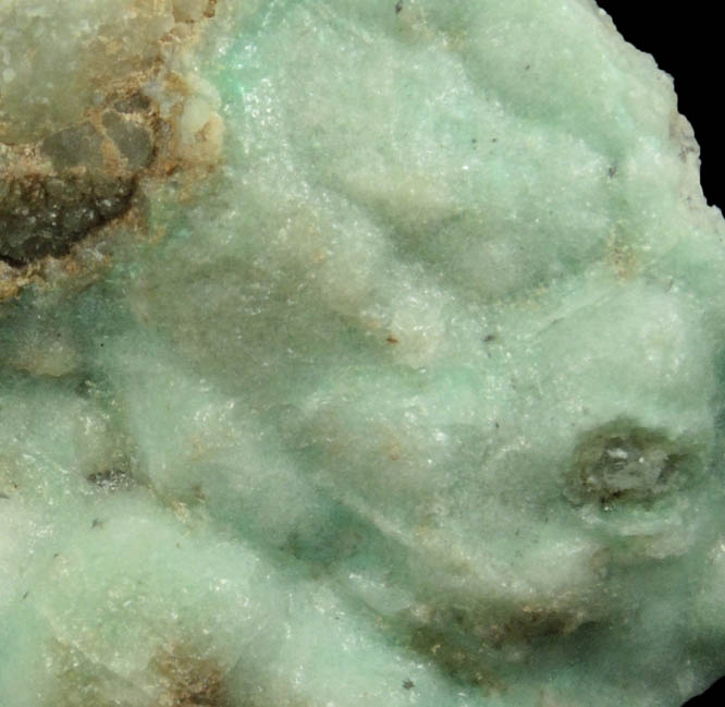 Smithsonite from North edge of White Sands Missile Range near Blanchard Mine, Hansonburg District, 8.5 km south of Bingham, Socorro County, New Mexico