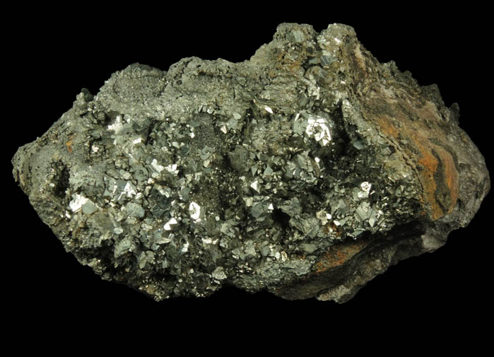 Pyrite on Marcasite from Rensselaer Quarry, Pleasant Ridge, 6 km east of Rensselaer, Jasper County, Indiana