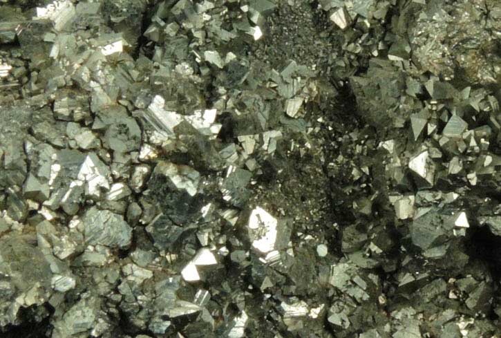 Pyrite on Marcasite from Rensselaer Quarry, Pleasant Ridge, 6 km east of Rensselaer, Jasper County, Indiana